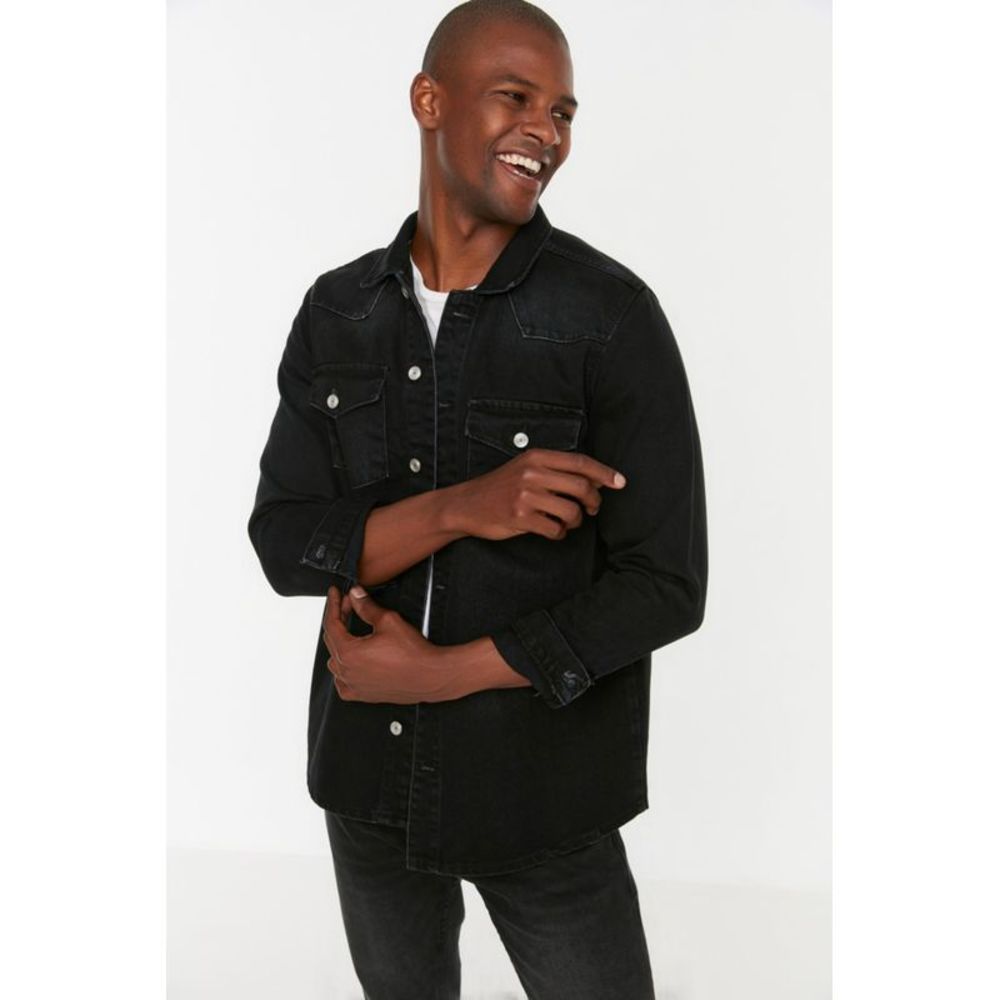 NWT Trendyol Men Regular fit Shirt collar Woven Shirt